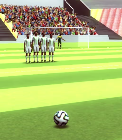 Soccer Superstar flick to kick gameplay with dynamic curved shooting trajectories