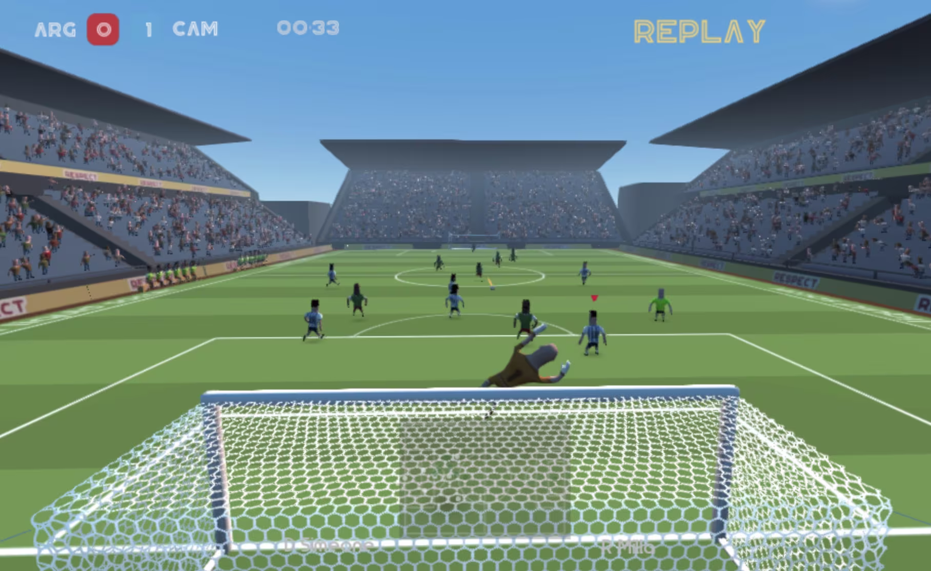Relive spectacular strikes with cinematic behind-the-net instant replays